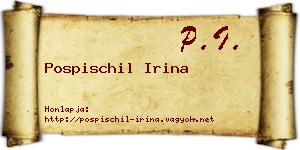 Pospischil Irina névjegykártya